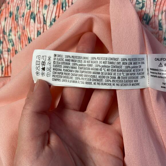 Endless Rose Floral Textured‎ Bow Tie Mini Dress Size M Pink Party - Picture 8 of 9